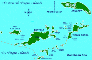 British Virgin Islands BVI map