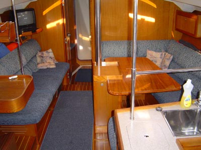 Main cabin settee galley